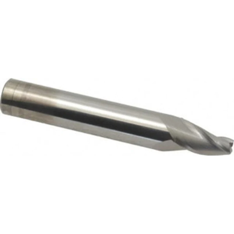 Accupro 10 per Side 1/4 Small End Diam 3/4 LOC 3-Flute Solid Carbide Tapered Square End Mill Uncoated, 9/16 Shank Dia...